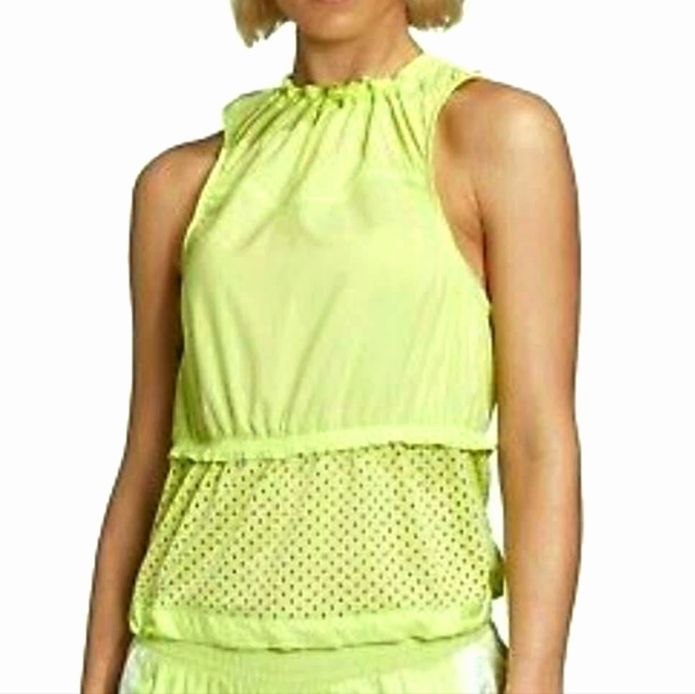 Adidas Stella McCartney 🏷️NWT Adizero Loose Tank Top	Color	Semi Frozen Yellow S